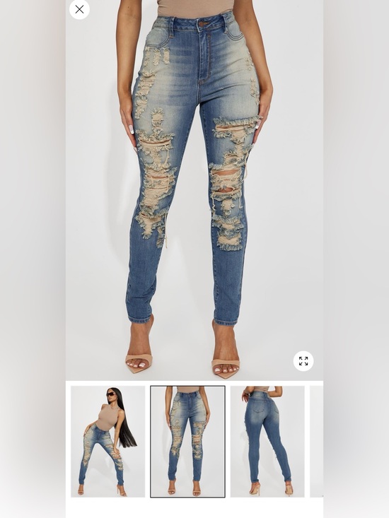 Fashion Nova Denim - Fashion Nova Distressed Skinny Jeans 👖size 3✨